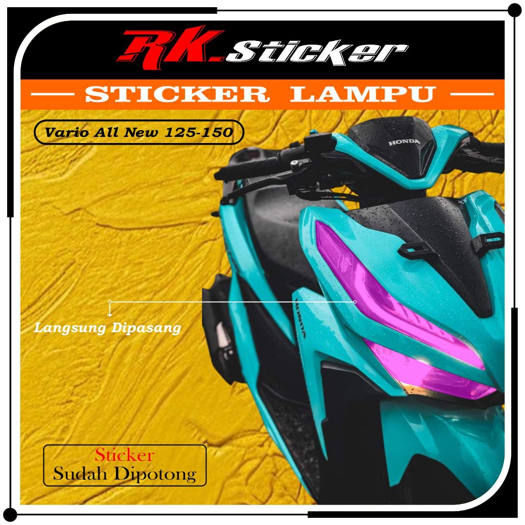 Stiker Lampu Sen Vario 125 /150 2018-2021 | Stiker Alis dan Lampu Vario  New 2023 | Stiker Lampu Ali
