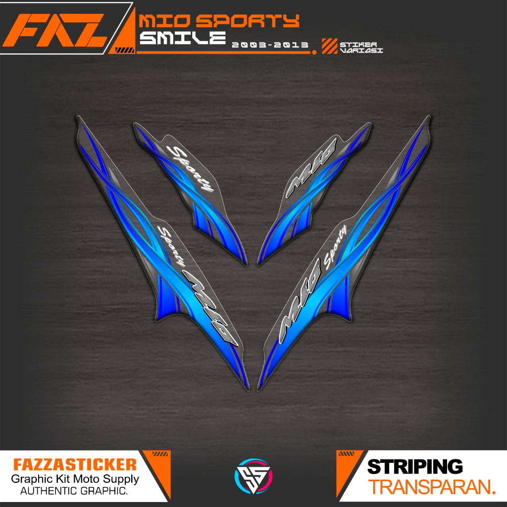 STRIPING TRANSPARAN UV MIO SPORTY MOTIF 54 STIKER BENING YAMAHA MIO SMILE MIO GARNIS STIKER MIO SPOR