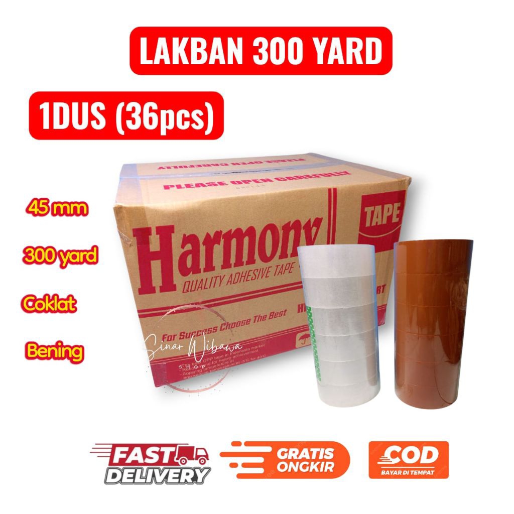 (1DUS) LAKBAN 300 YARD 1DUS/ LAKBAN BENING/ LAKBAN COKLAT 300 YARD