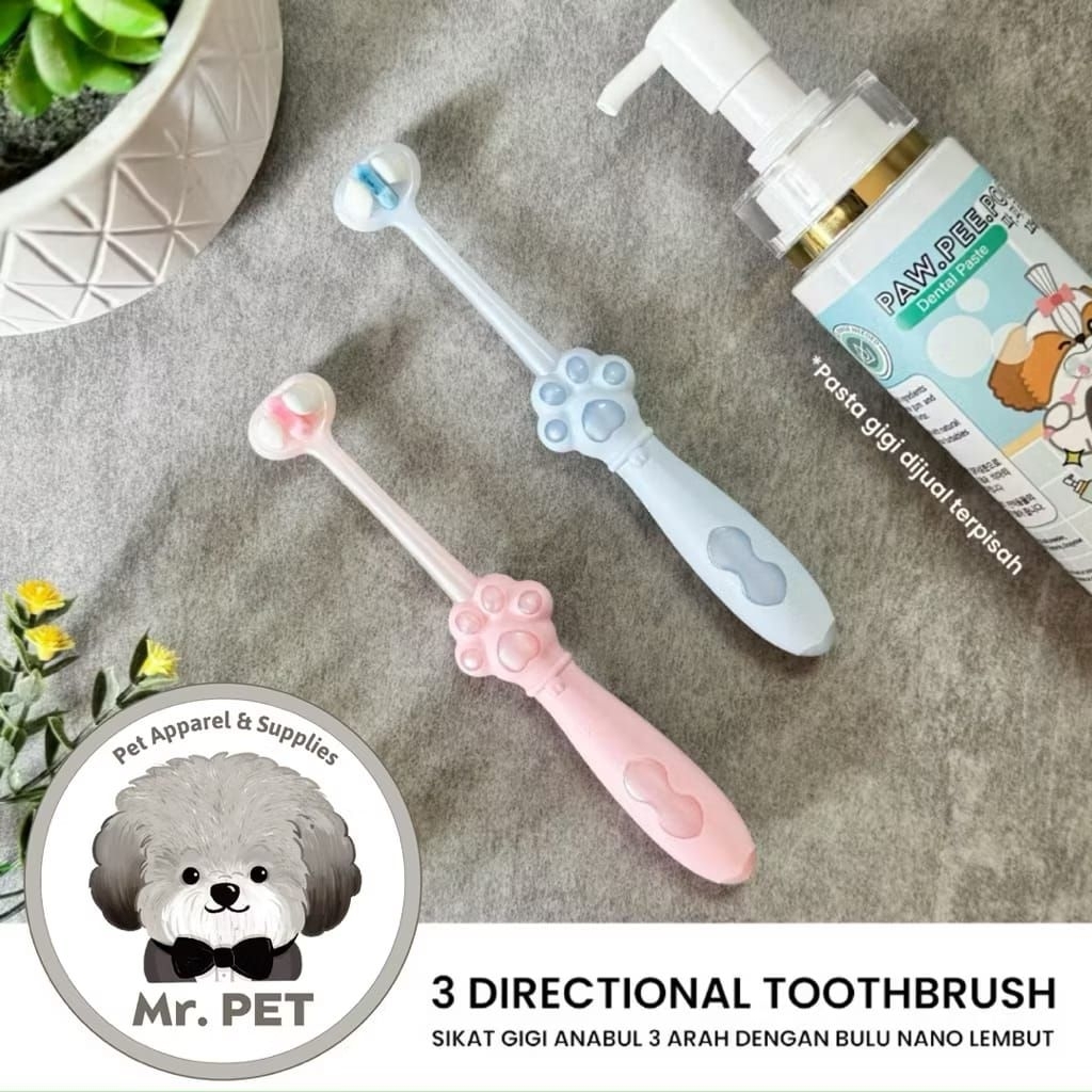 PAWPEEPOO NANO TOOTHBRUSH SIKAT GIGI ANJING KUCING DOG TOOTHBRUSH