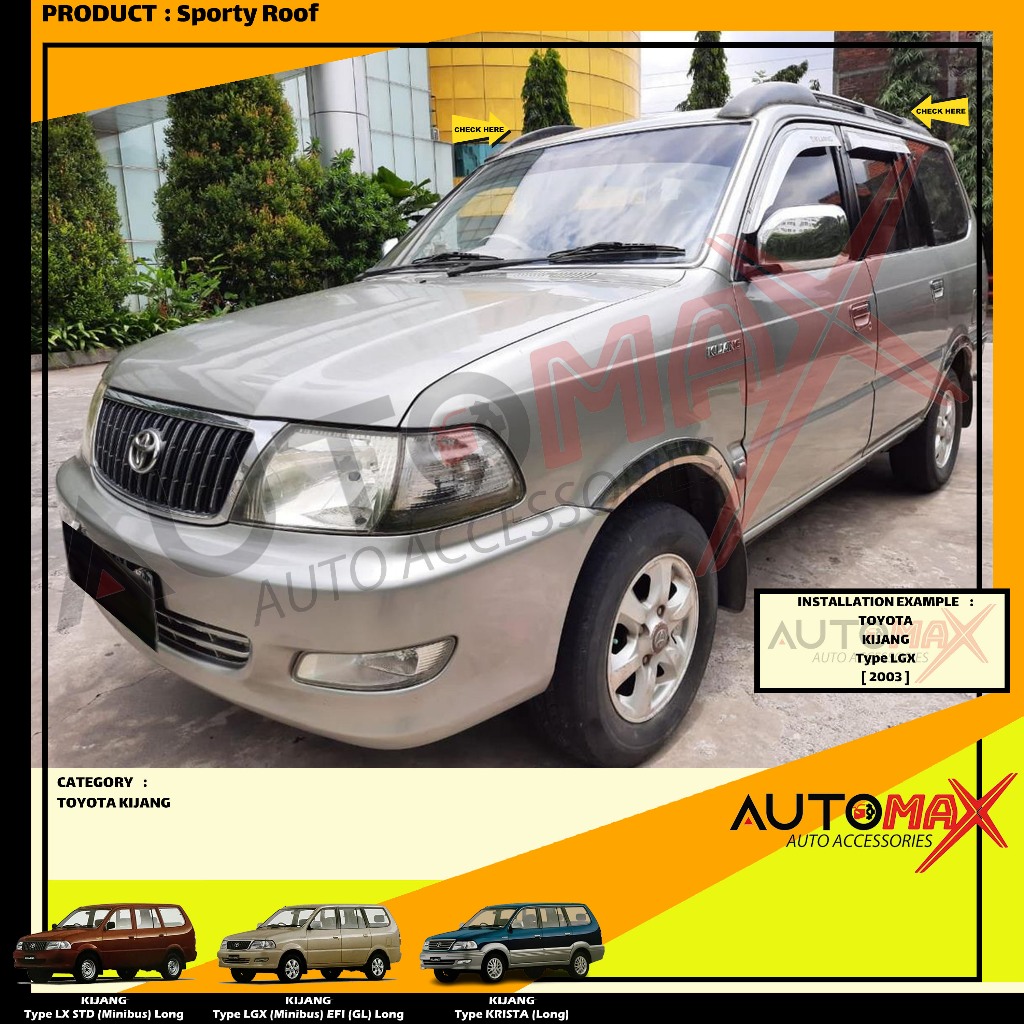 SPORTY ROOF / ROOF RAIL SPORTY DAITONY NEW KIJANG 2002 UP
