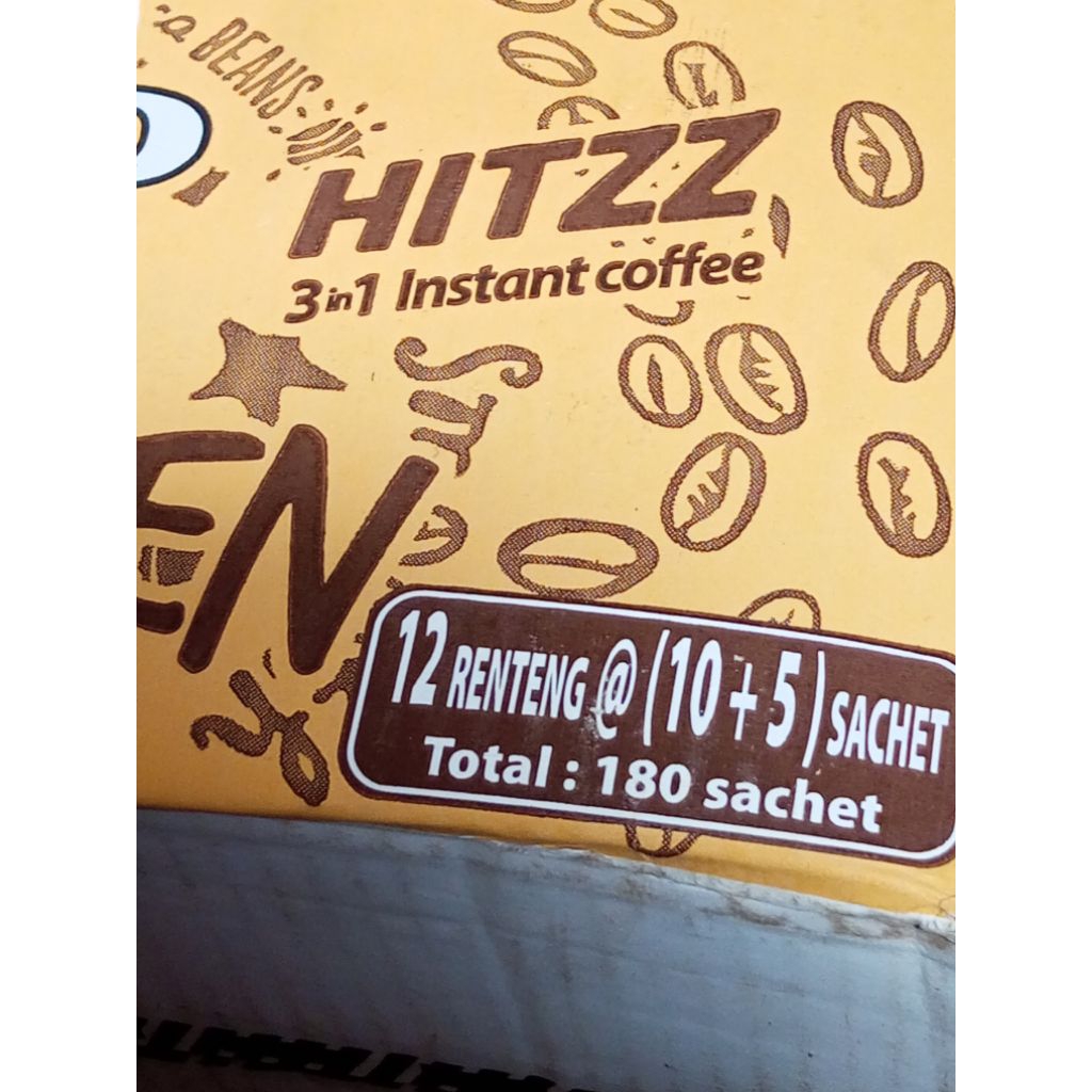 Top kopi gula aren HITZ 1 karton 12 renteng