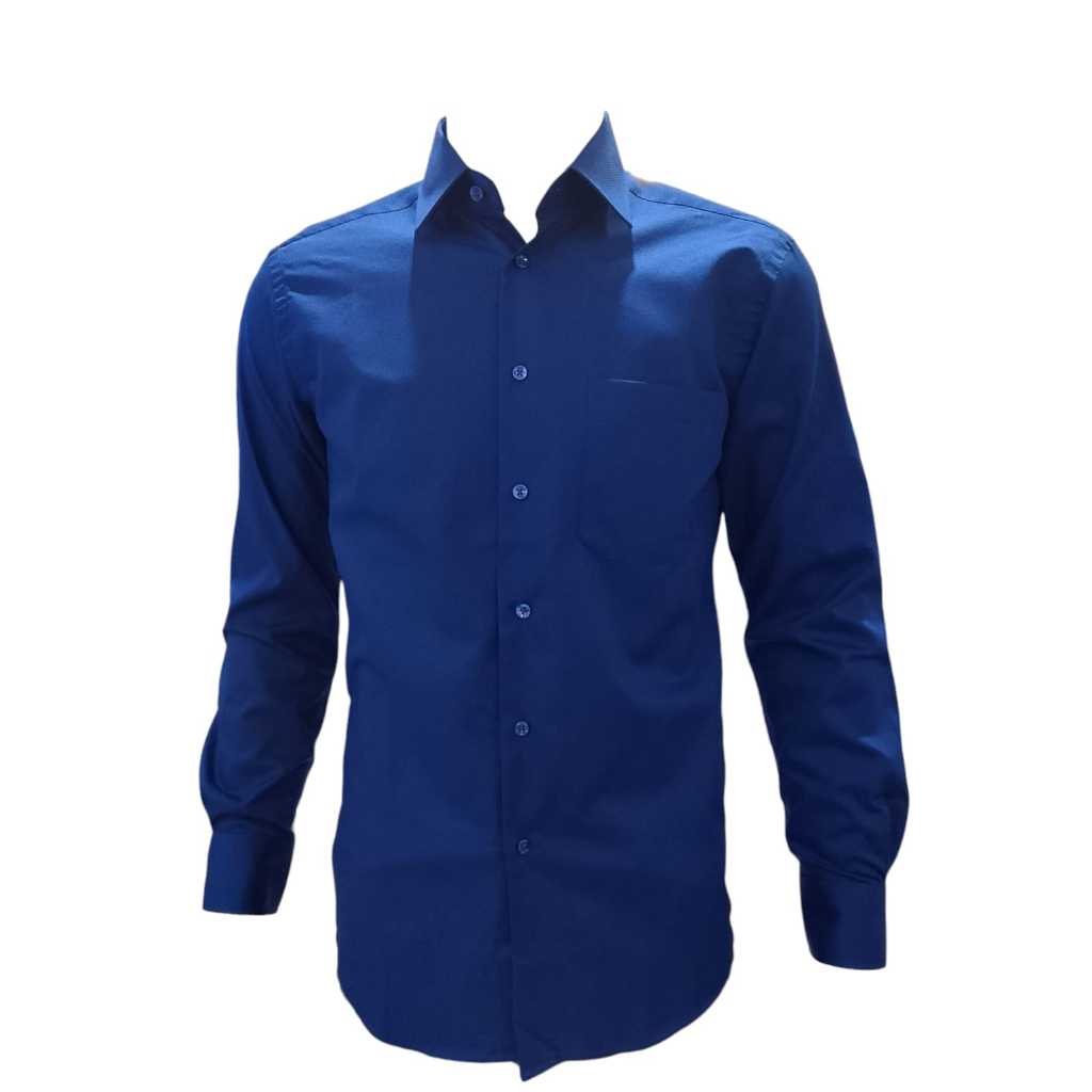 Kemeja Biru Dobby Salur Alisan Pria Dewasa - RITA