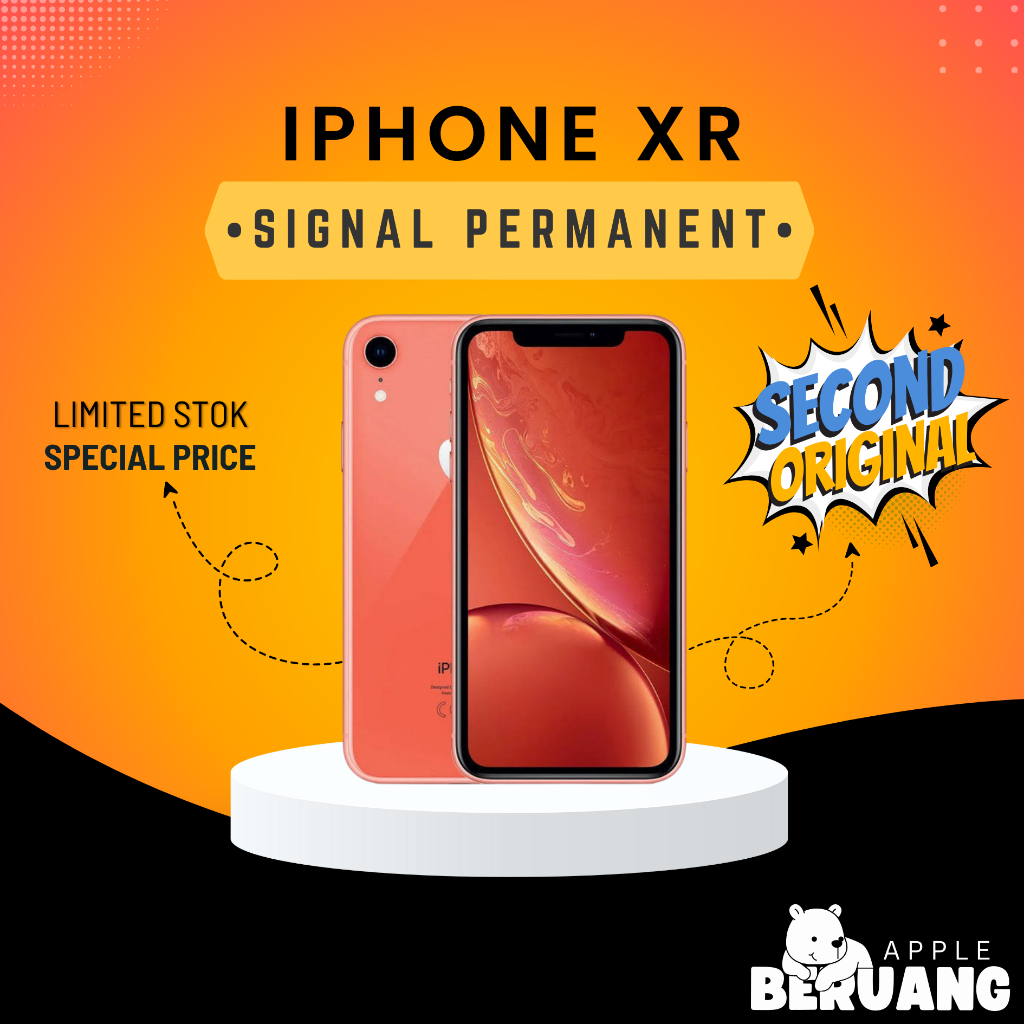 iP XR 64GB 128GB 256GB Second Like New Signal Permanent BC Bergaransi
