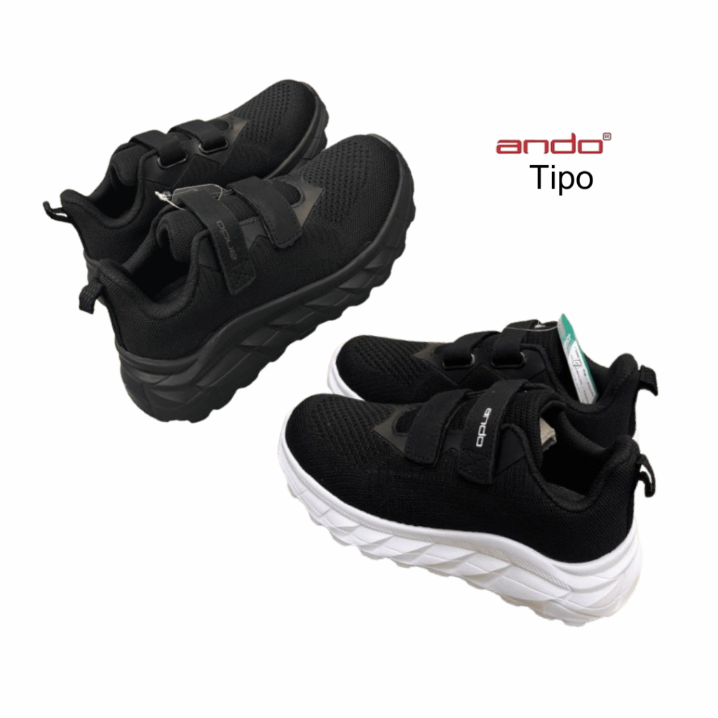 Sepatu Ando TIPO Sneakers Unisex - Hitam/Putih