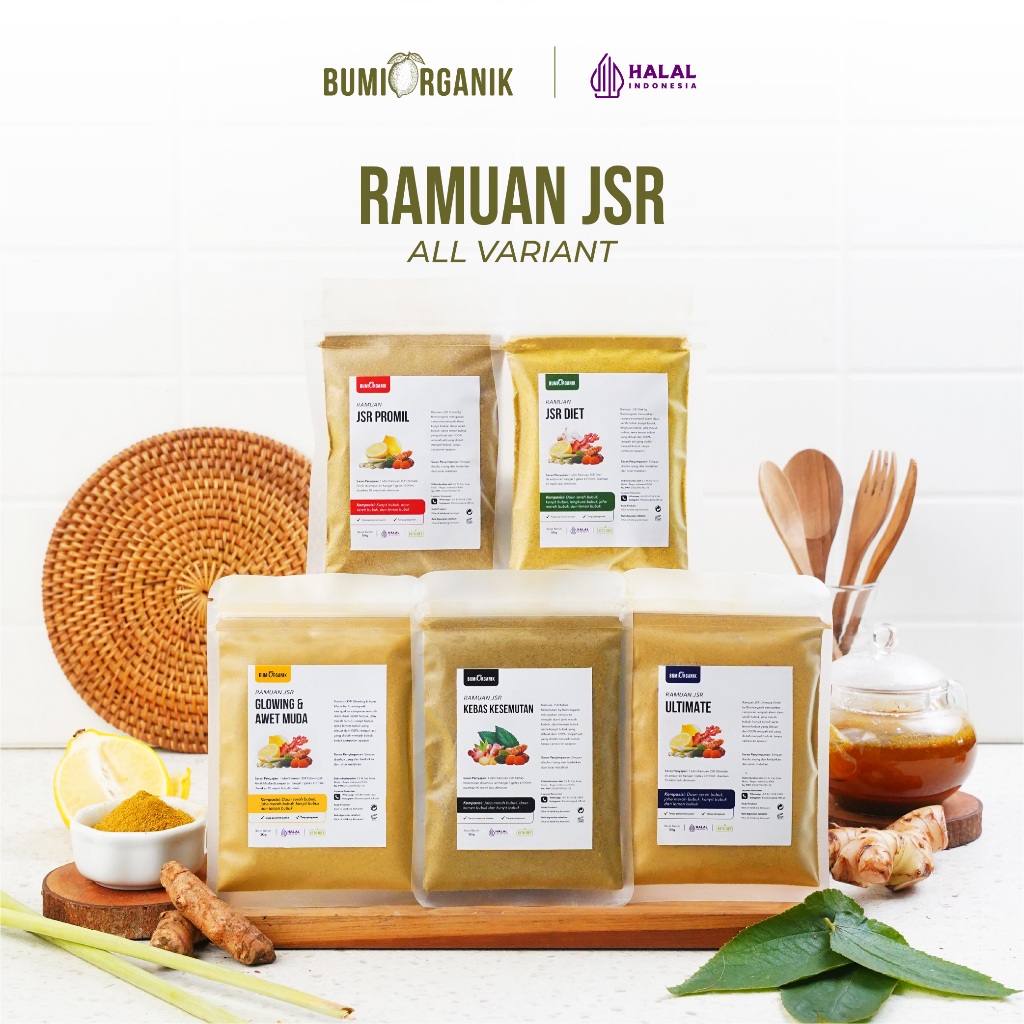 JSR BUMI ORGANIK UNTUK DIET, GLOWING, KEBAS KESEMUTAN / RIMPANG SEDUH / RAMUAN JSR / REMPAH JSR / JS