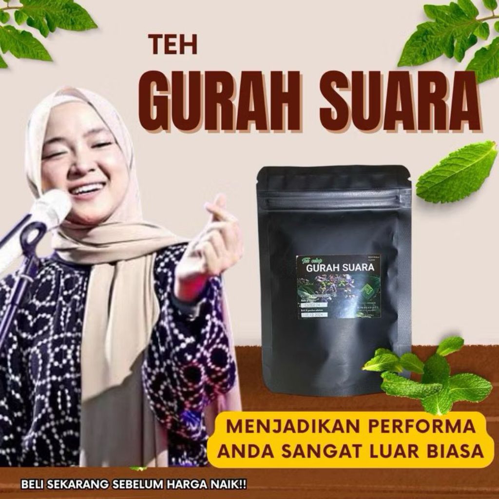 TEH HERBAL PEMERDU SUARA, TEH GURAH QORI, HERBAL GURAH AMPUH