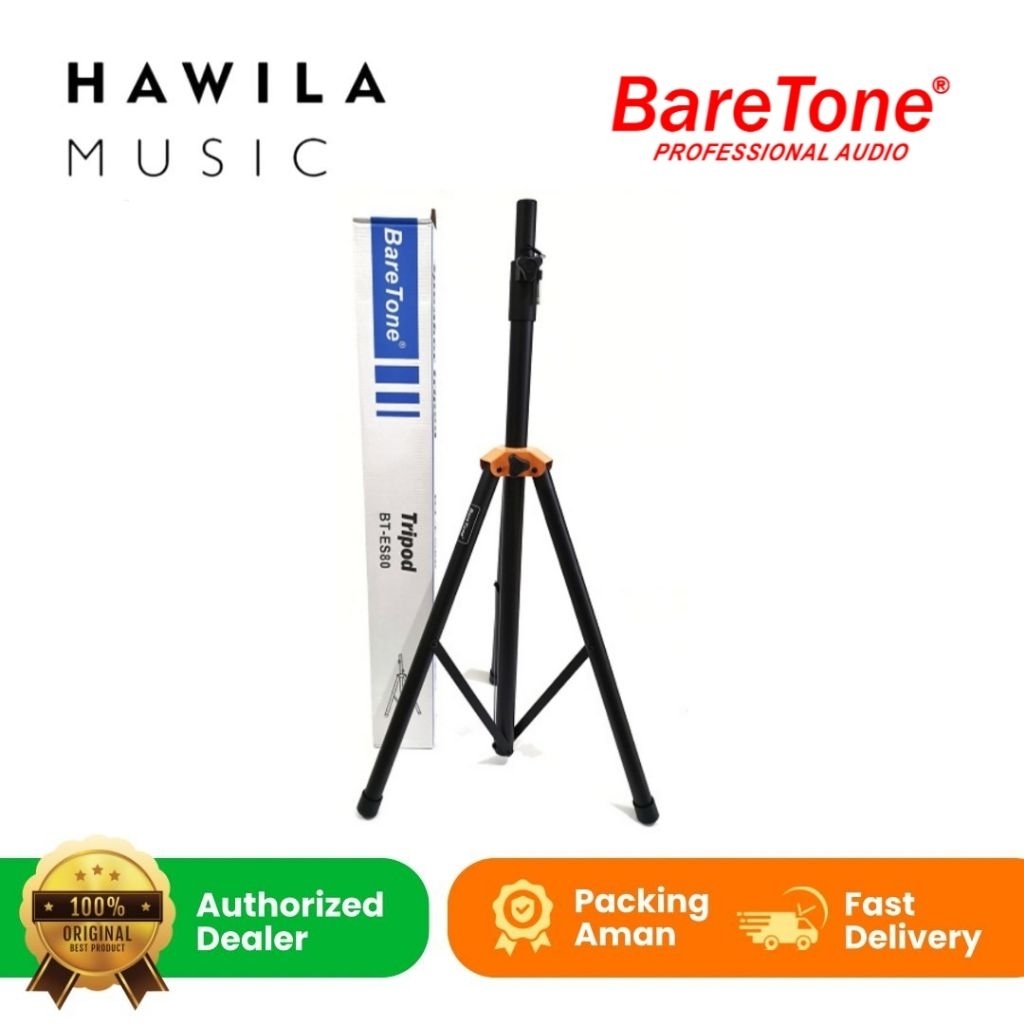 Stand Speaker Tripod Speaker Kaki Speaker BARETONE ES80 ES 80 Premium ORIGINAL