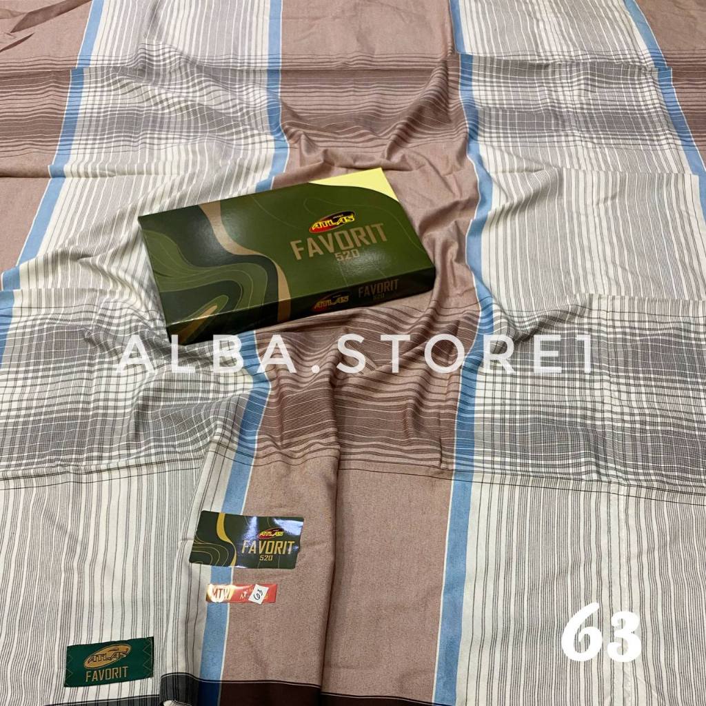 Sarung Atlas Polos Warna Murah Sarung ATLAS Favorit 520 Kotak Salur