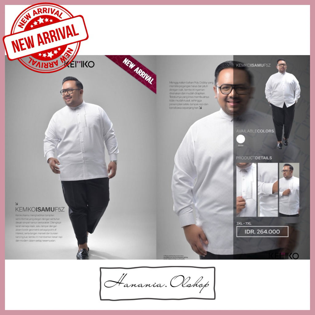 DISKON RABBANI - NEW ARRIVAL Kemko Isamu F5Z Rabbani | baju koko jumbo | kemko rabbani | baju koko l
