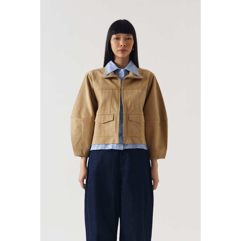 NASL by Nagita Slavina Khaki Jacket Layer Blue