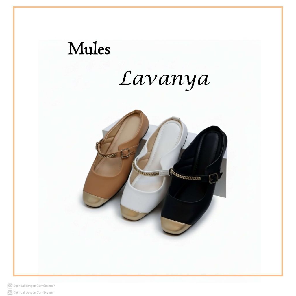 Mules Lavanya - Mules Wanita Kulit Sintetis - Mules Premium Mules Gaya Minimalis