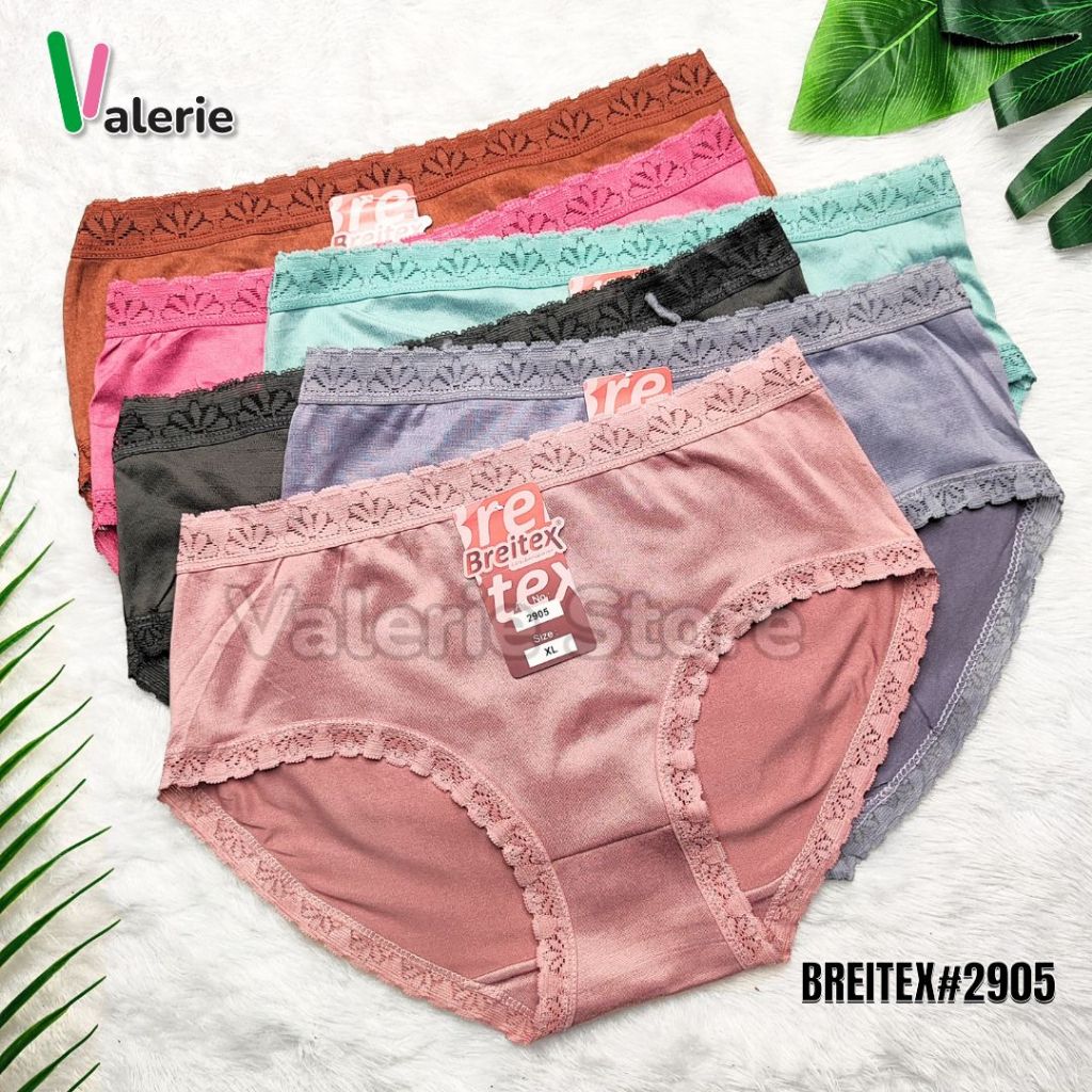 VAL- (12PCS) CD WANITA DEWASA BREITEX POLOS BRUKAT / CELANA DALAM PEREMPUAN BREITEX 2905