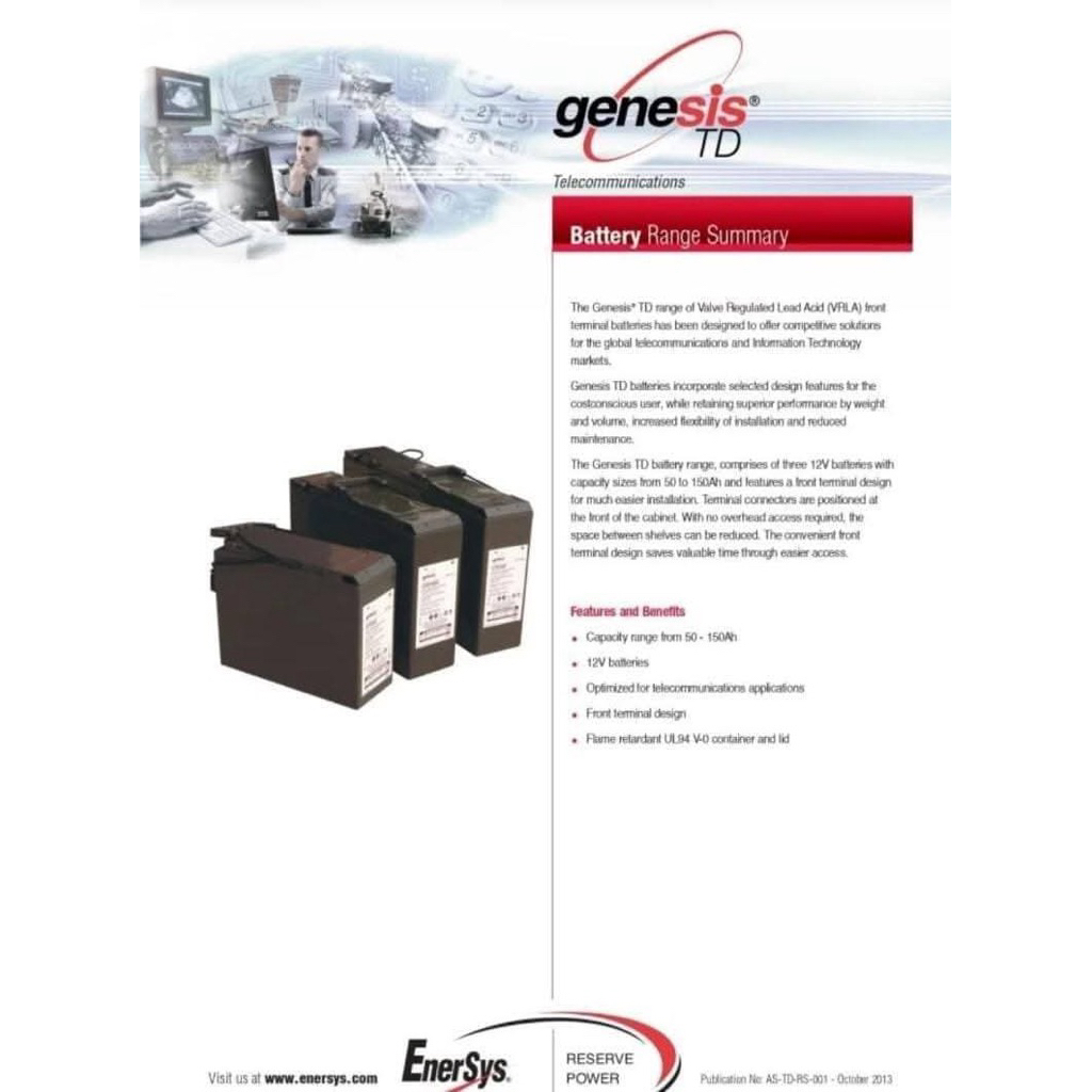 Battery/Aki Vrla 12v 100ah Genesis