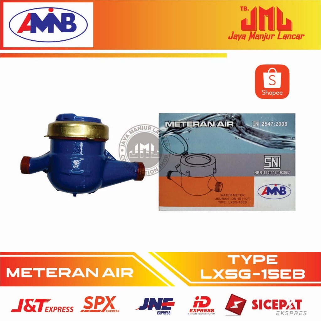 Meteran Air Besi SNI AMNB 1/2"/Meteran pengukur air SNI AMNB