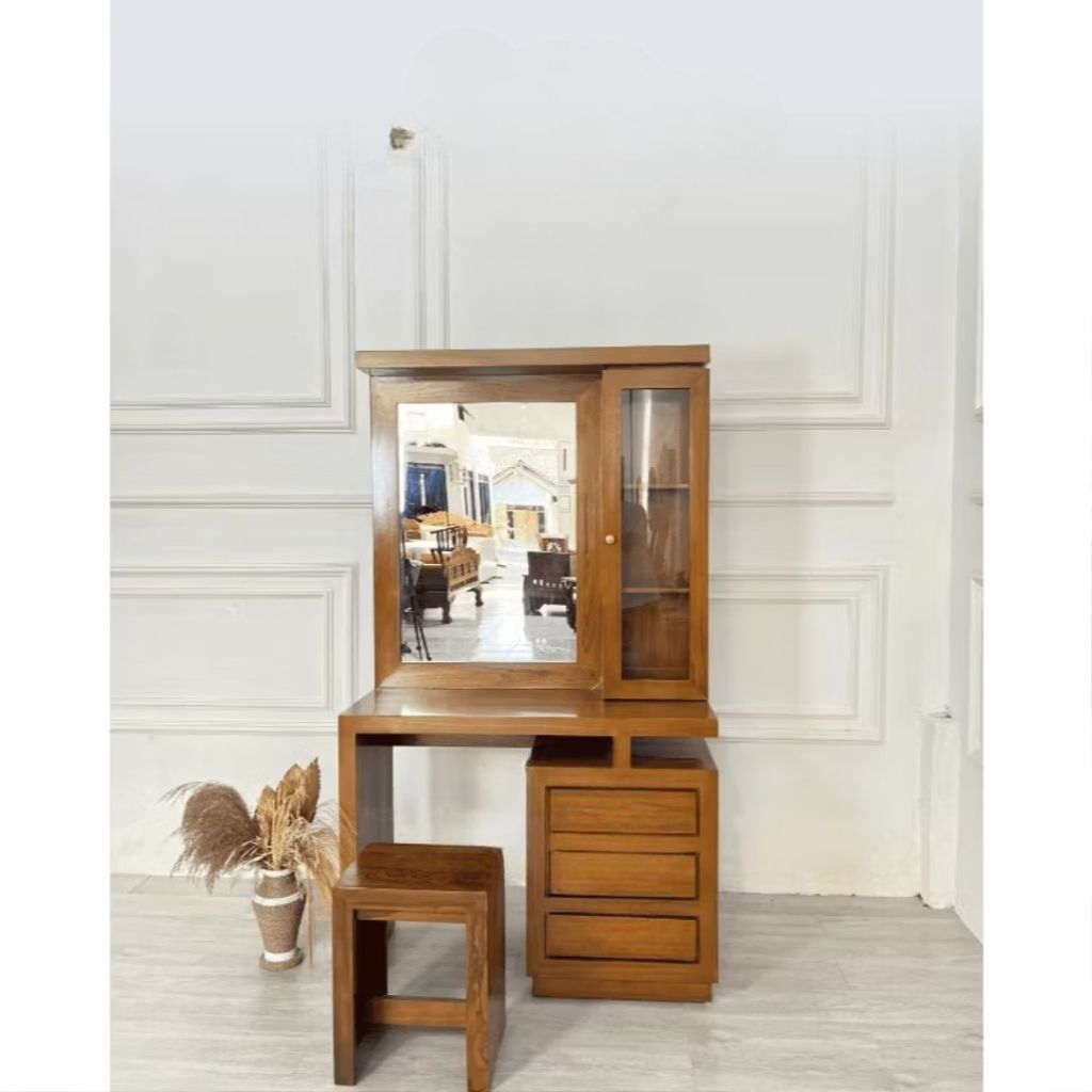 meja rias minimalis jati/meja rias kayu jati/meja rias jati solid