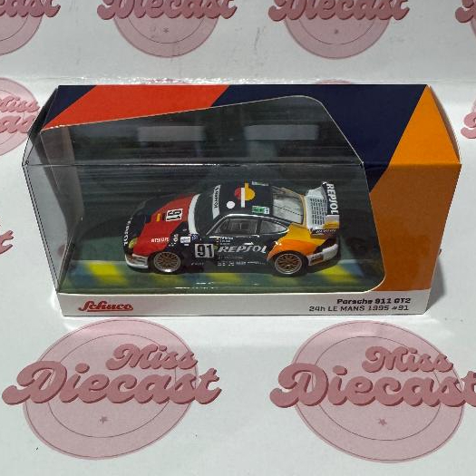 Diecast 1:64 Schuco Porsche 911 GT2 24h Le Mans 1995#91
