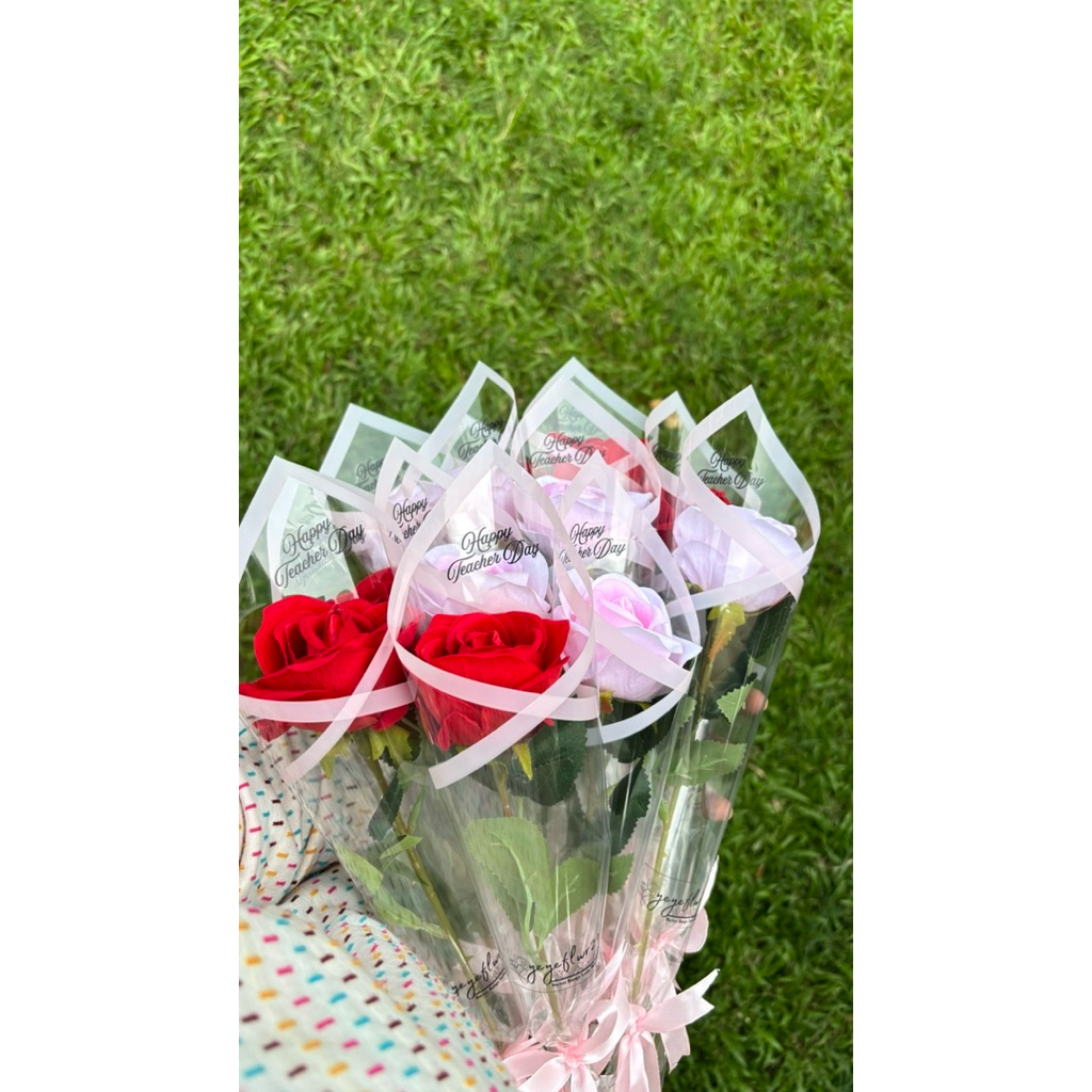 Single rose bucket | single rose | buket 1 bunga | bunga palsu