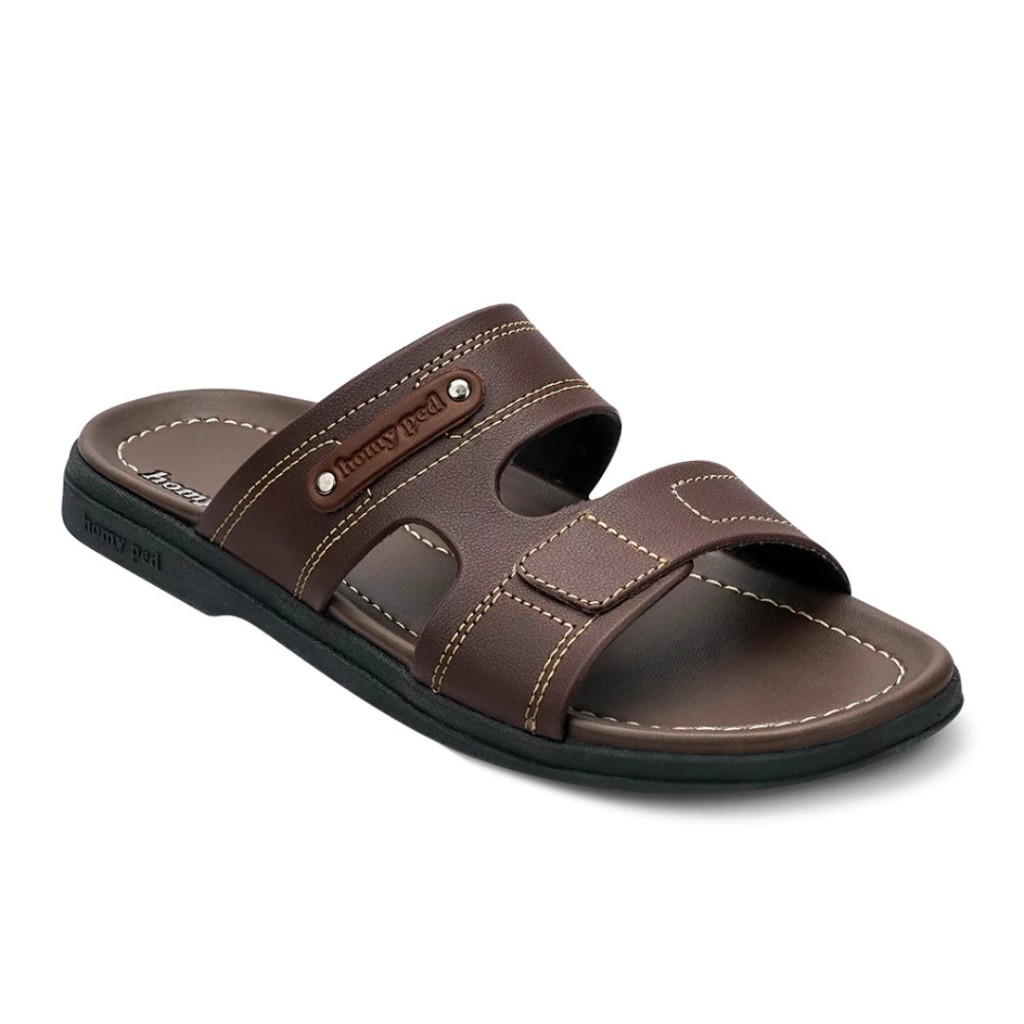 SANDAL Homyped Asensio 02 SANDAL KULIT PRIA SANDAL CASUAL PRIA Sandal Slide Pria