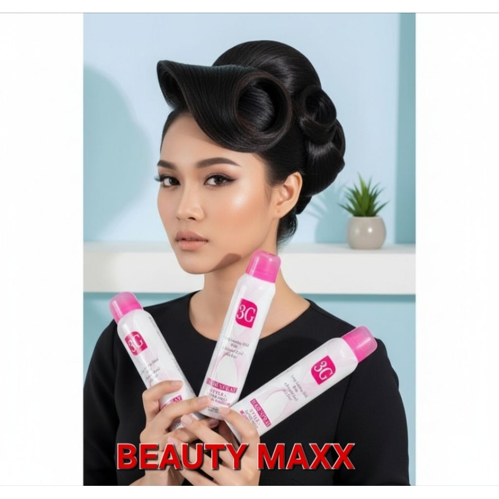 [ ORIGINAL ] 3G Hair Spray Extra Hold  –3G Hair Spray Sanggul  Penahan Gaya Kuat & Tahan Lama