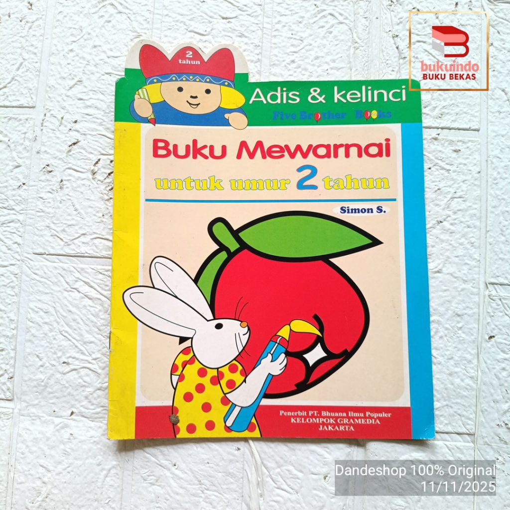 Adis & Kelinci Five Brother Books Buku Mewarnai untuk Umur 2 Tahun - Buku Anak Bekas Preloved