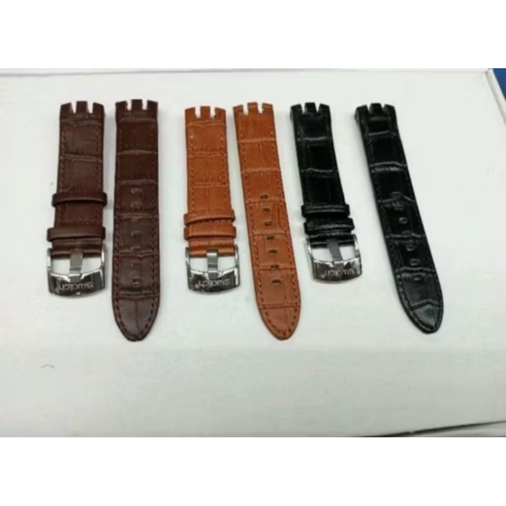 Strap Tali Jam Tangan Kulit Swatch 007 21mm Premium