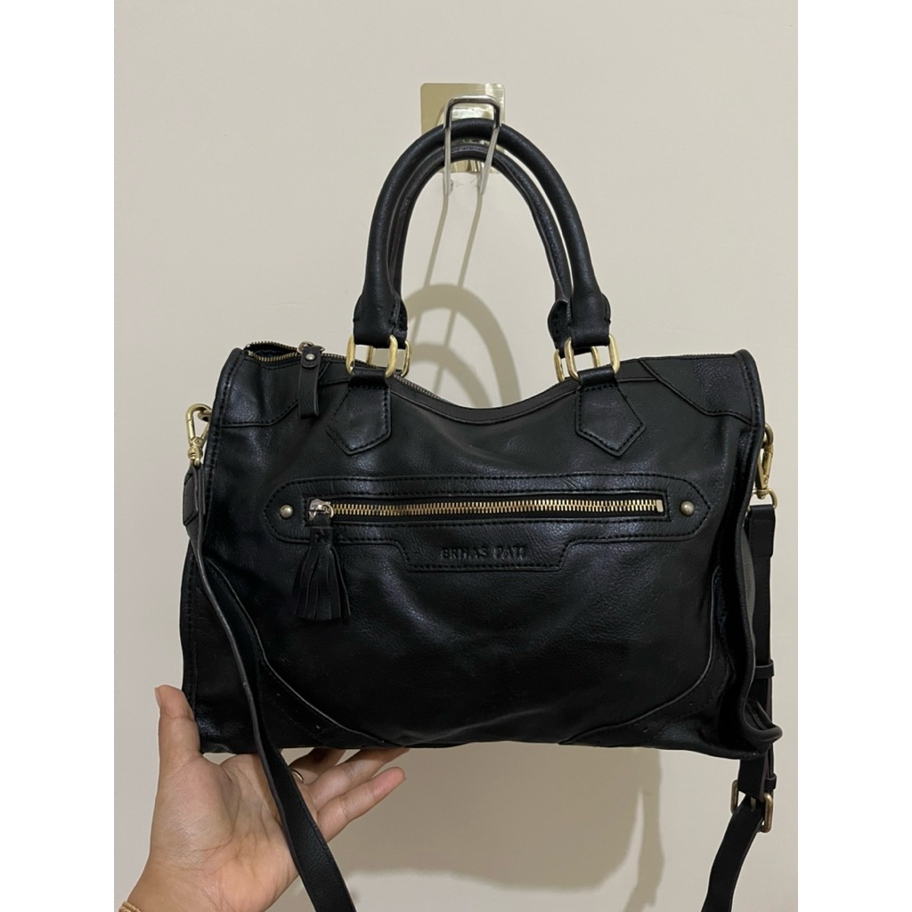 tas kulit asli Brhas Pati hitam