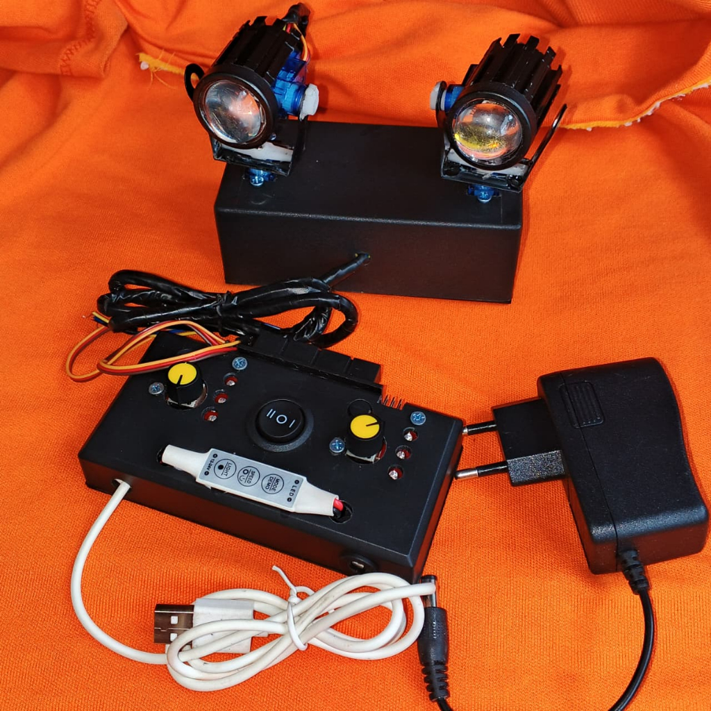 BEAM MINI LIGHTING RGB 2 LAMPU SET MIXER + ADAPTOR DAN MODUL RGB , MINI BEAM LIGHTING PNP TINGGAL PA