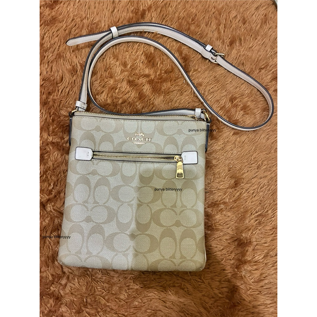 coach signature mini rowan file (preloved)