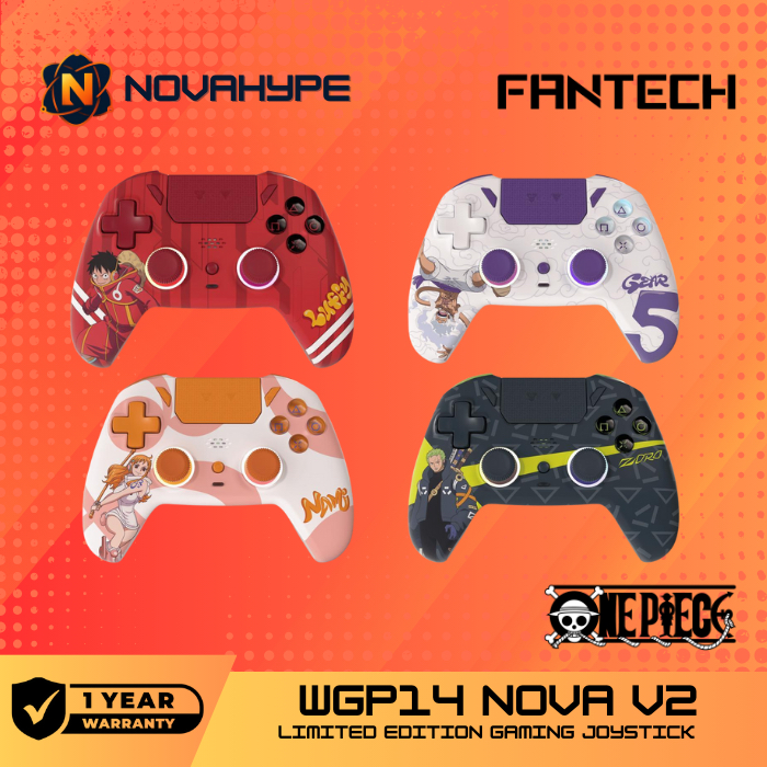 FANTECH x ONE PIECE WGP14 / WGP-14 V2 Nova Gamepad Gaming Joystick Limited Edition