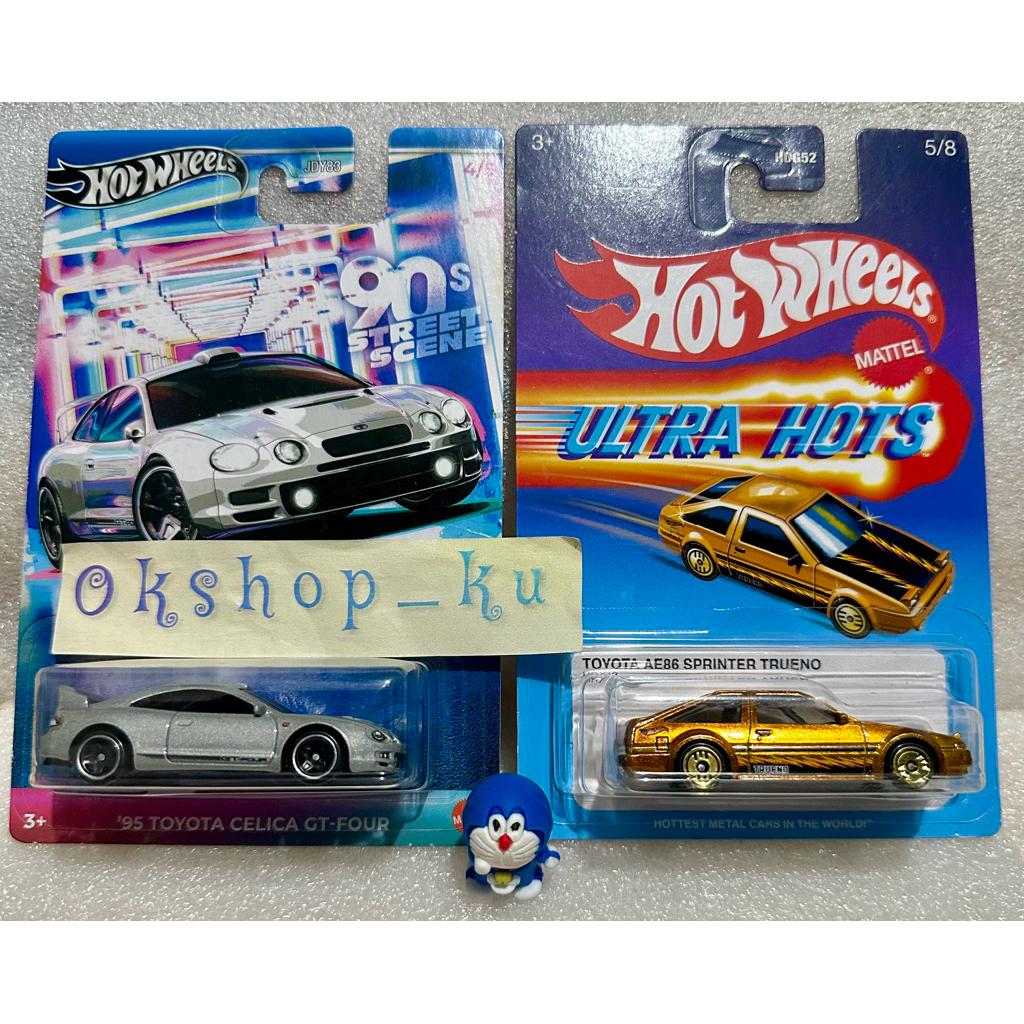 HotWheels Toyota AE86 Sprinter Slide Street, Toyota Celica GT-Four, Toyota AE 86 Sprinter Trueno