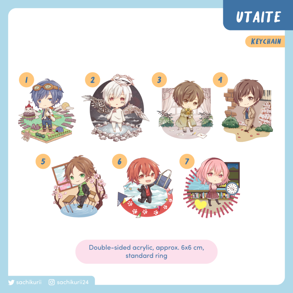 Utaite Acrylic Keychain - Fanmerch by sachikurii