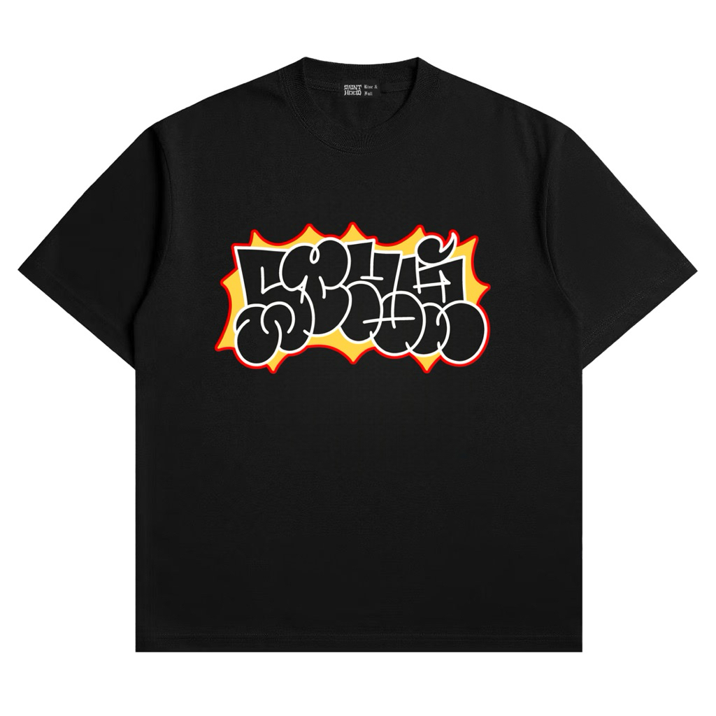 Tshirt Cotton Black - SAINTHOOD - Wall