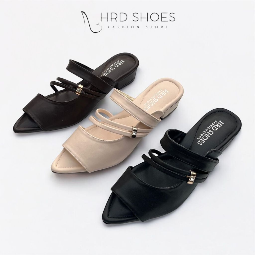 Sandal Mules Wanita Premium Model Korean Empuk Buat Jalan Mewah Terlaris Sendal Terbaru Hadiah Spesi