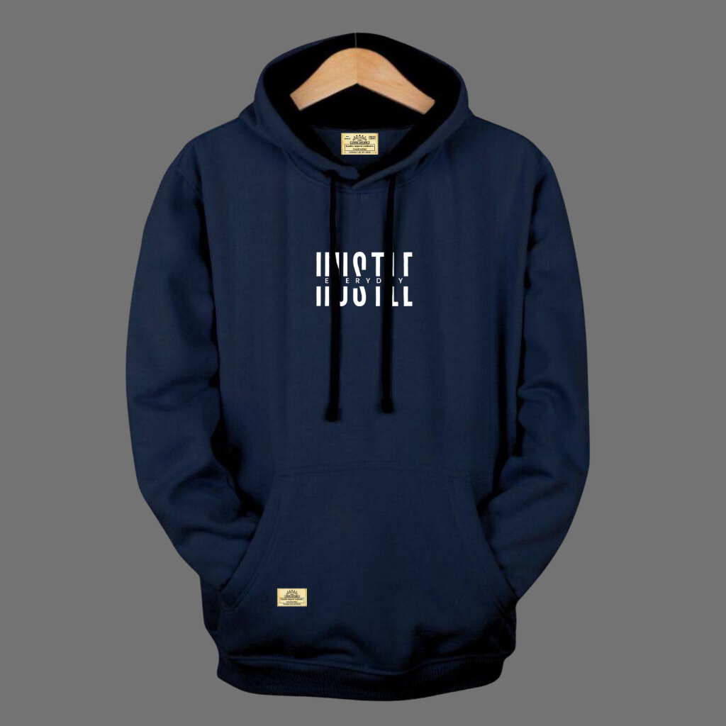 hoodie pria distro 2026 tebal sablon Hustle Everyday Suiter cwok distro 2024 keren Hodie pria distro
