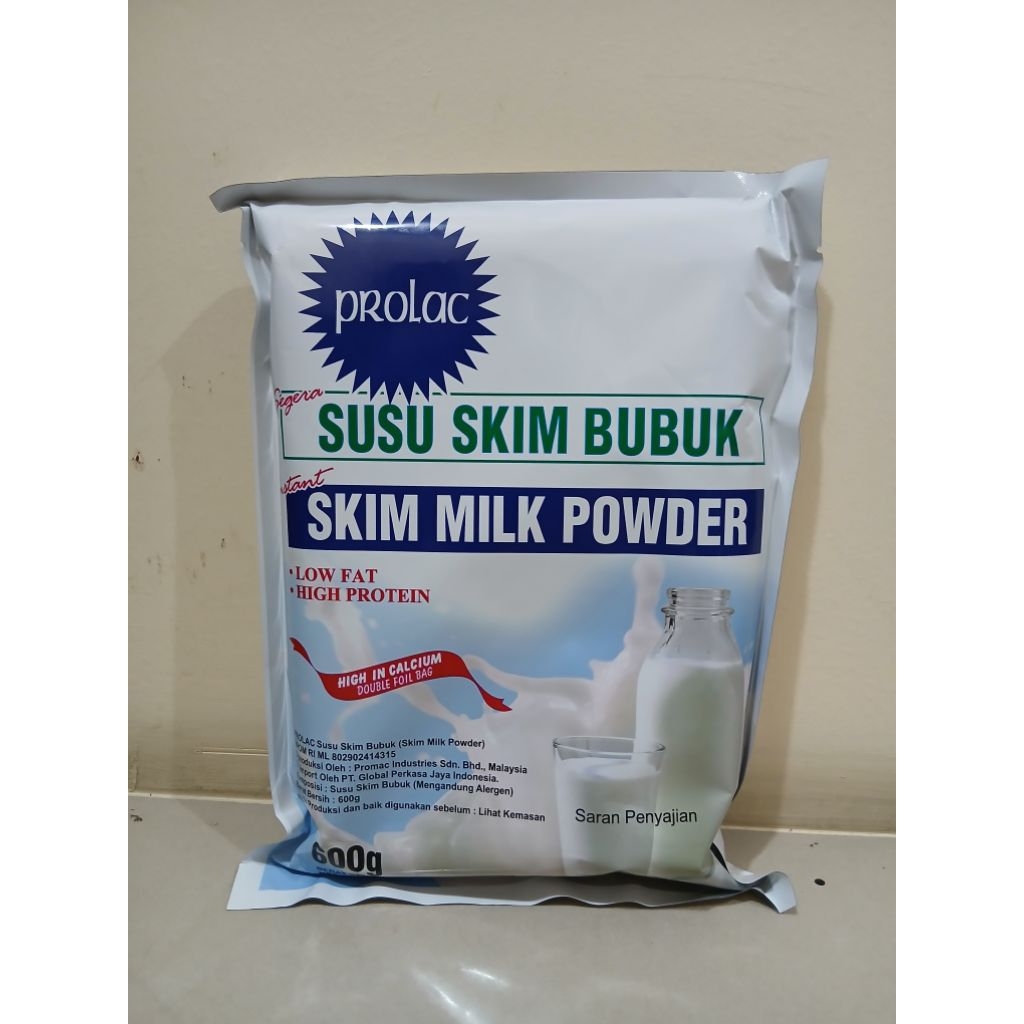 SUSU SKIM BUBUK CAP PROLAC 600 GRAM EXP 17/6/27