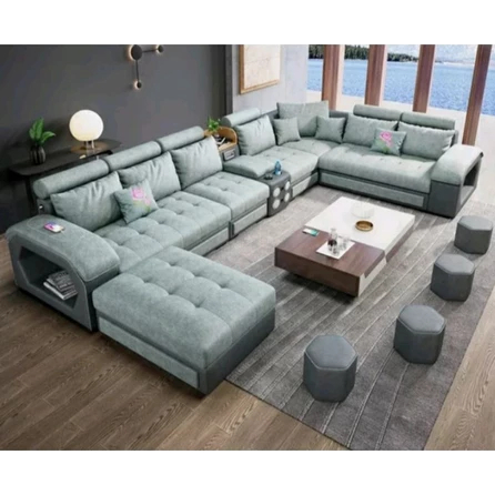 PPROMO AKHIR TAHUN 12 12 Sofa Ruang Tamu Letter U Modern Full Sett Real Pick