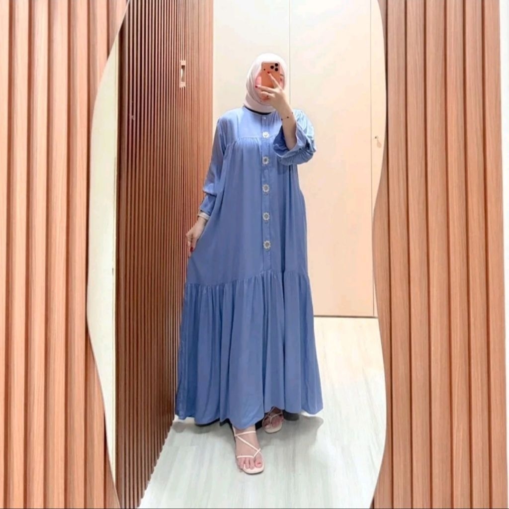 GAMIS SINTA//DRESS BORDIR//MIDI DRESS TERBARU//GAMIS POLOS RAYON TWILL