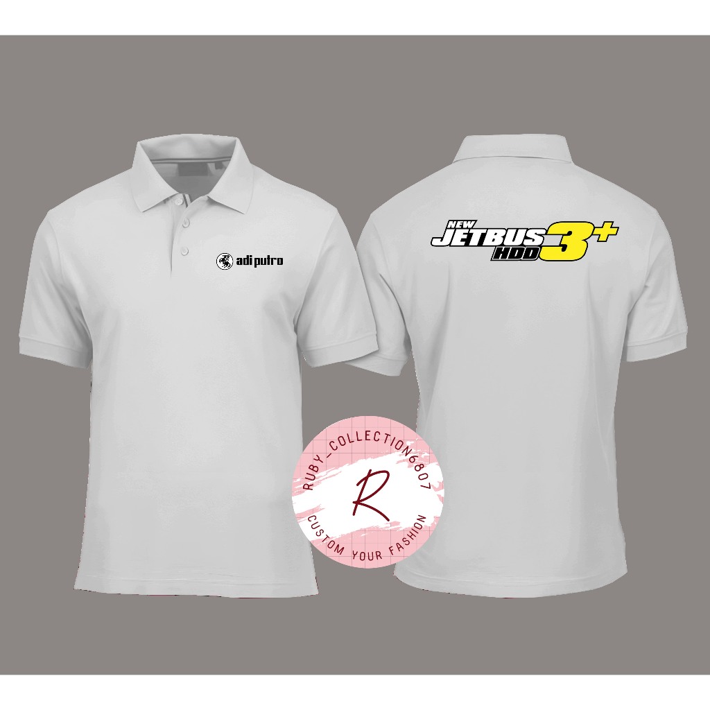KAOS MODEL POLO KERAH JETBUS 3 - KAOS POLO JETBUS 3 READY CUSTOM SABOLON suka"