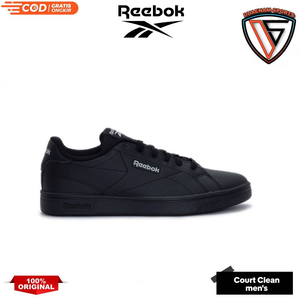 SALE REEBOK COURT CLEAN SNEAKERS SHOES - BLACK