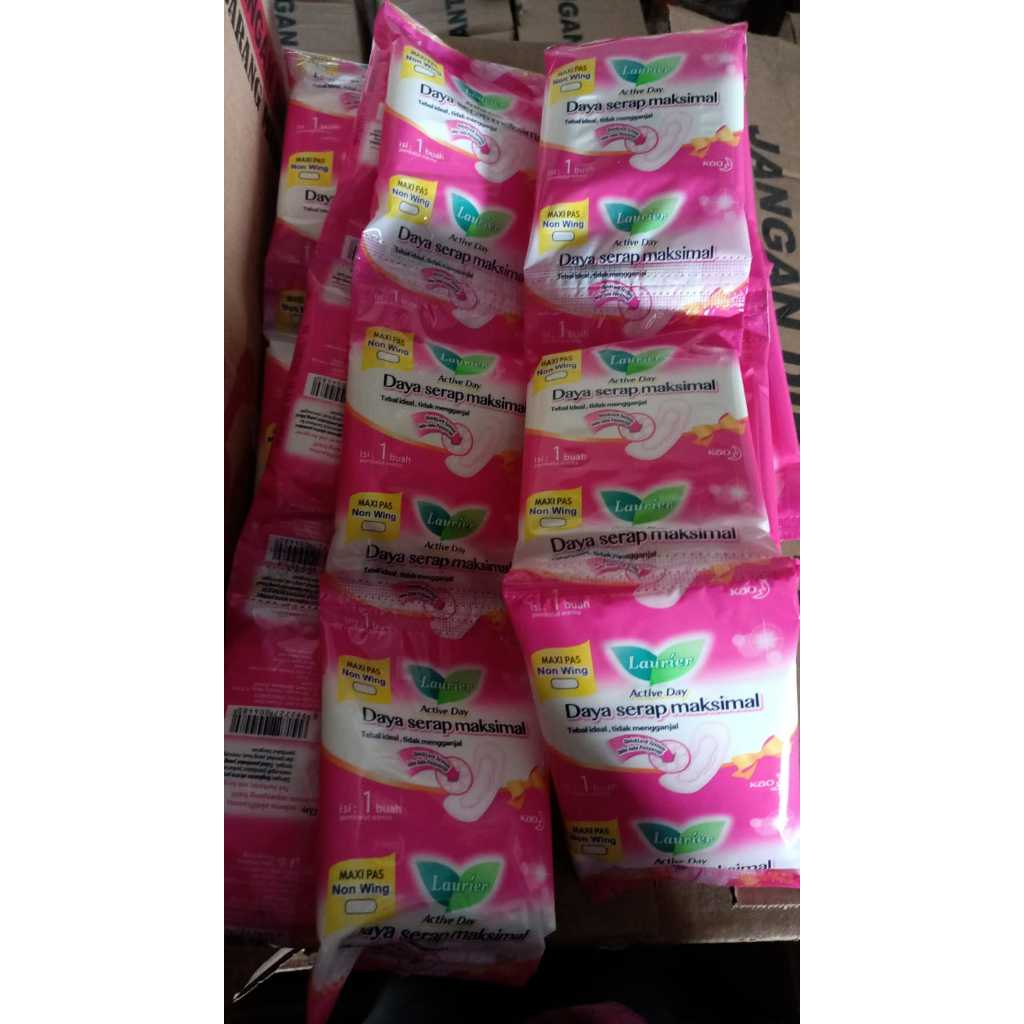 Laurier Active Day Non Wings Renteng | Pembalut Wanita Laurier Sachet isi 10