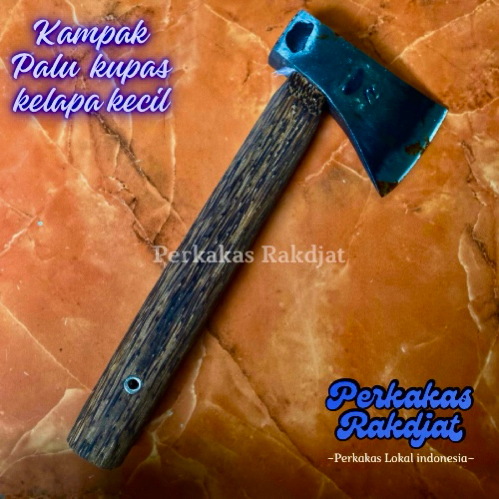 kampak palu baja per-gagang kayu ruyung kecil