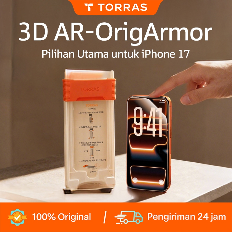 TORRAS 3D AR OrigArmor Ultra kaca Schott tempered glass  iphone17 /16 Pro Max tempered Full Cover sc