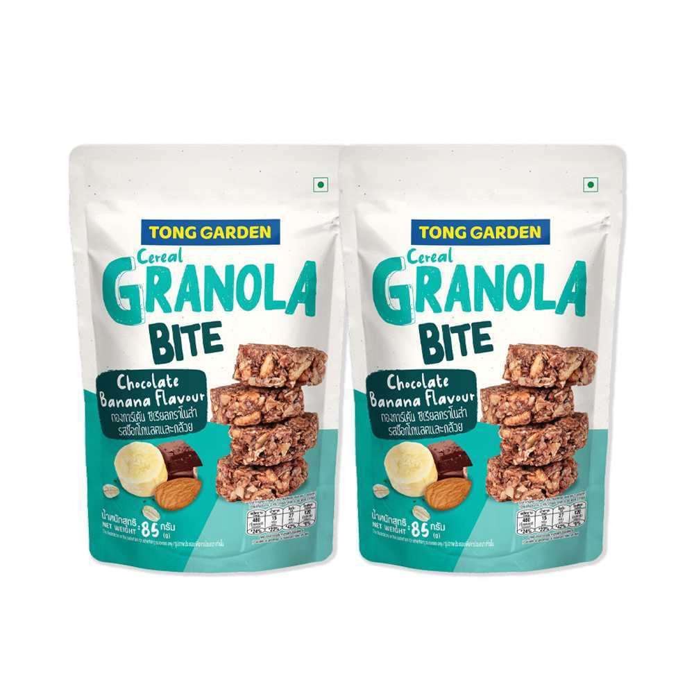 Bundle 2 pcs Tong Garden Granola Bite Choco Banana - Granola Coklat Pisang 85 g x 2