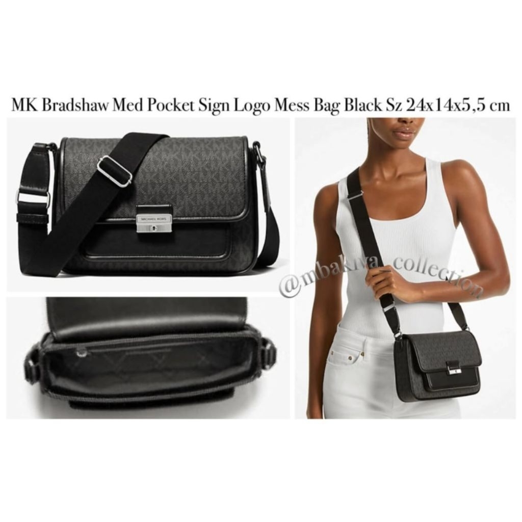 MK Bradshaw Med Pocket Sign Logo Mess Bag Black