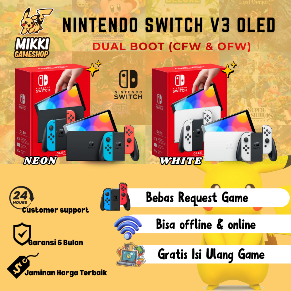 NINTENDO SWITCH V3 OLED CFW FULL GAMES