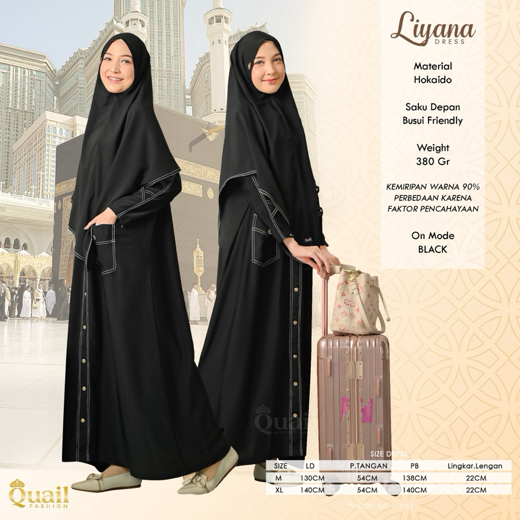 Quail Hijab - LIYANA EXCLUSIVE DRESS ORI QUAIL | GAMIS DEWASA BUSUI FRIENDLY | ORIGINAL QUAIL HIJAB