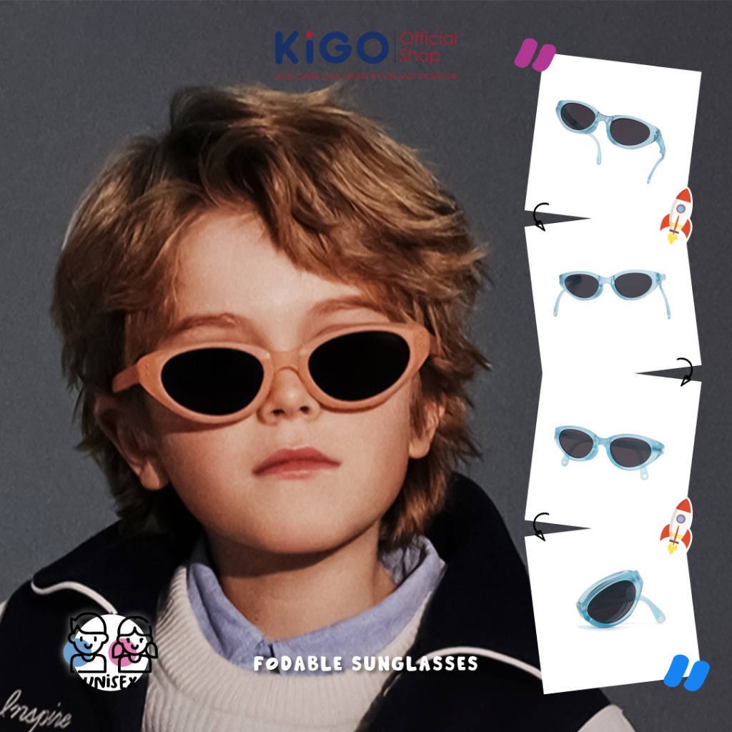 KIGO Kacamata Lipat Anak Sunglasses Fashion Kids Pria Wanita Bahan TR90 KB666