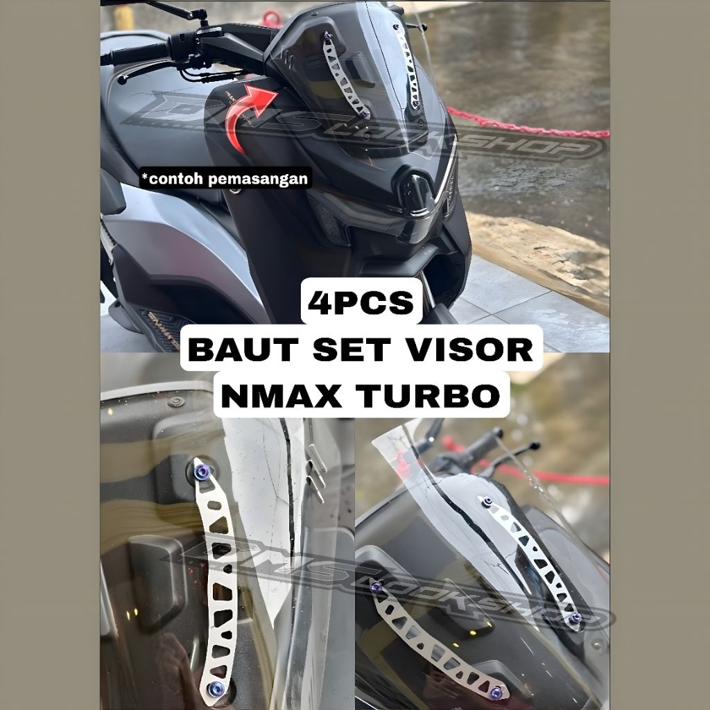 Baut titanium visor nmax turbo original vietnam