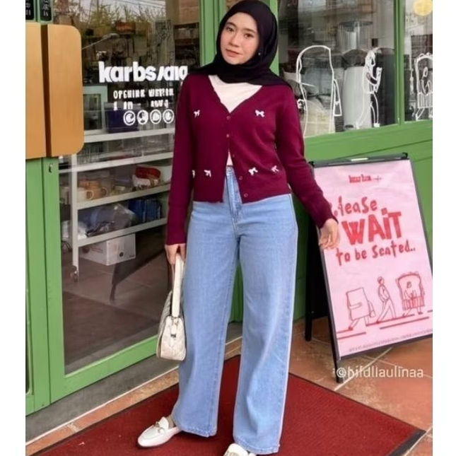 Victoria Onlineshop - ONE SET SETELAN WANITA KEKINIAN CARDI COQUETTE KOREAN STYLE SETELAN OOTD OUTFI